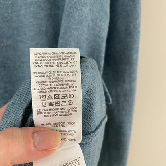 Boden Blue Merino Wool Blend Polo Sweater Men's Size Medium - Picture 4 of 5